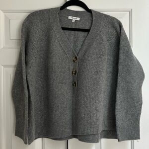 Madewell Gray Button-Up Women's Sweater